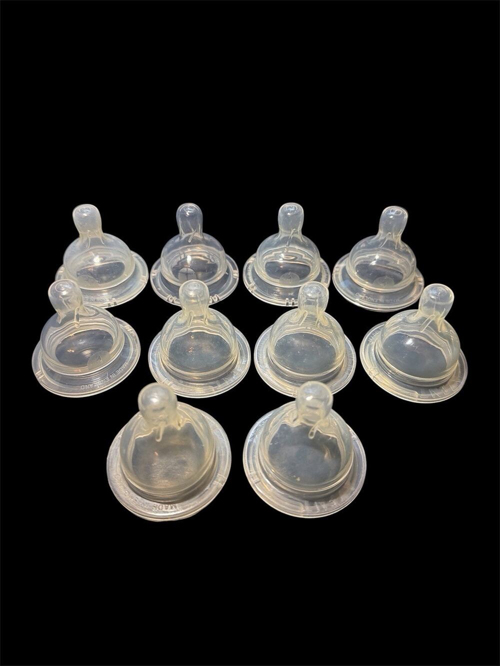 Avent Classic Lot Set of 10 Anti-Colic Size 1 Nipples for Baby Bottles